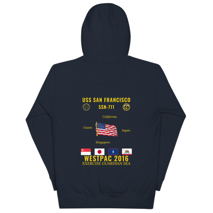 USS San Francisco (SSN-711) 2016 WestPac Cruise Hoodie