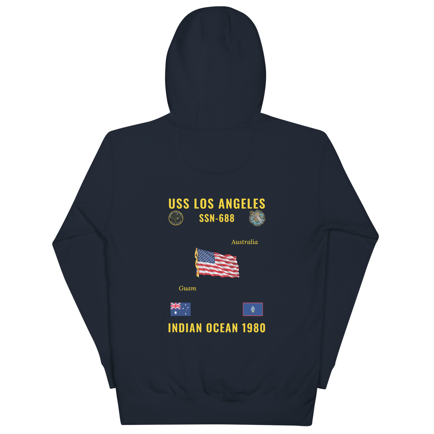 USS Los Angeles (SSN-688) 1980 Indian Ocean Cruise Hoodie
