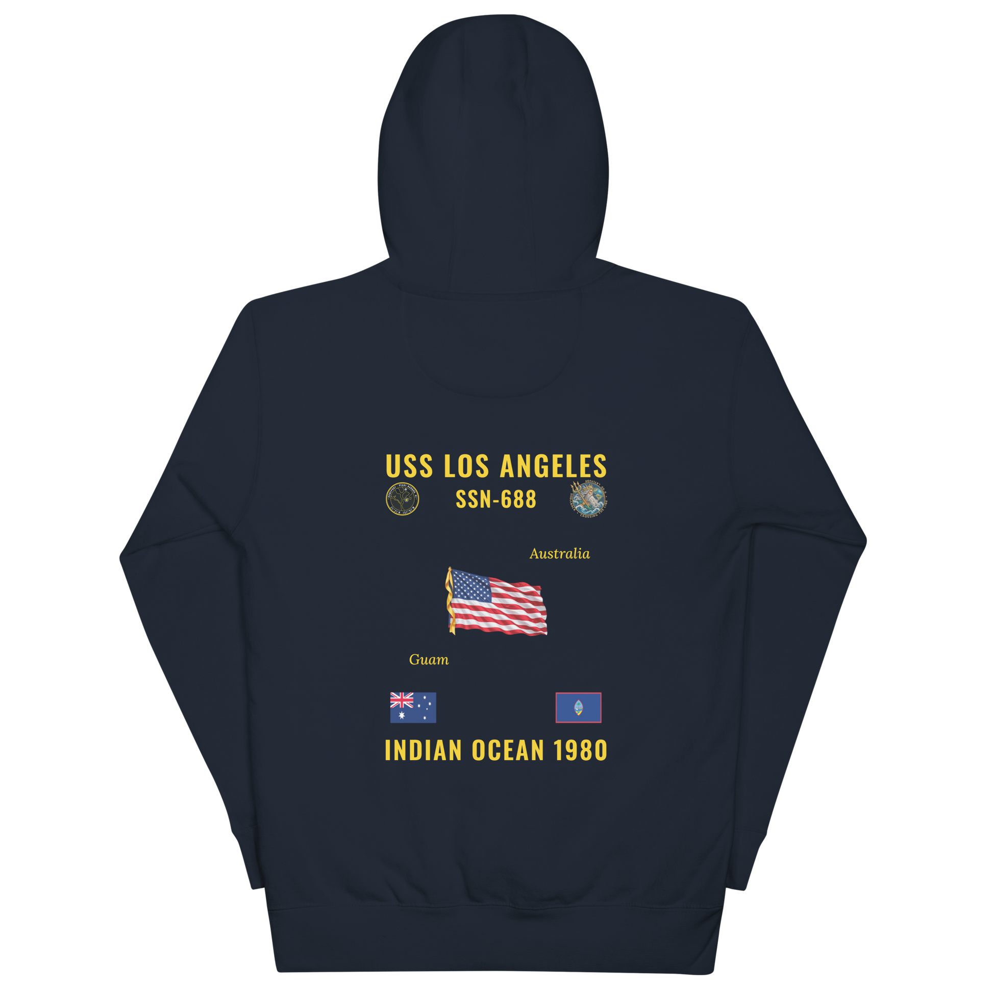 USS Los Angeles (SSN-688) 1980 Indian Ocean Cruise Hoodie