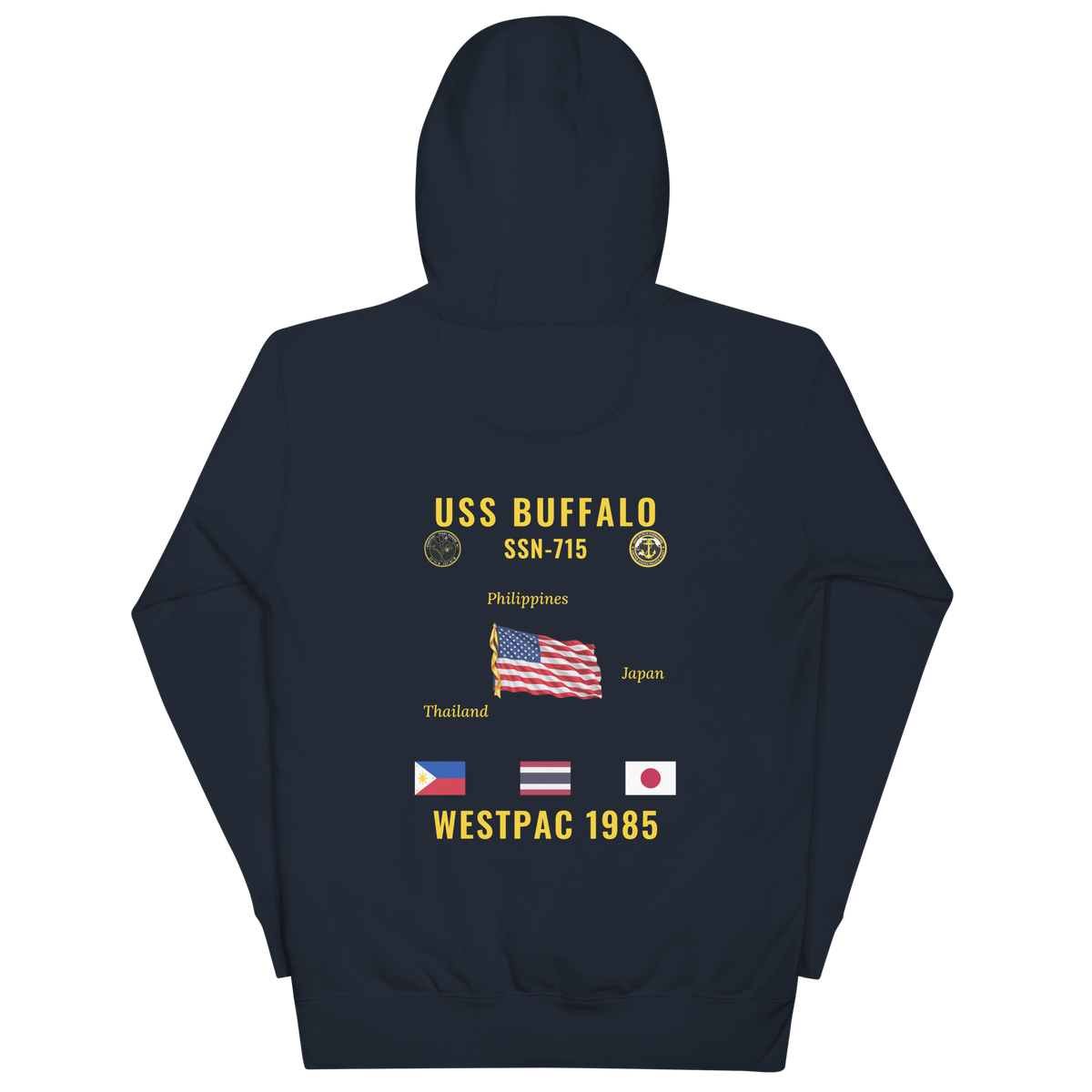 USS Buffalo (SSN-715) 1985 WestPac Cruise Hoodie