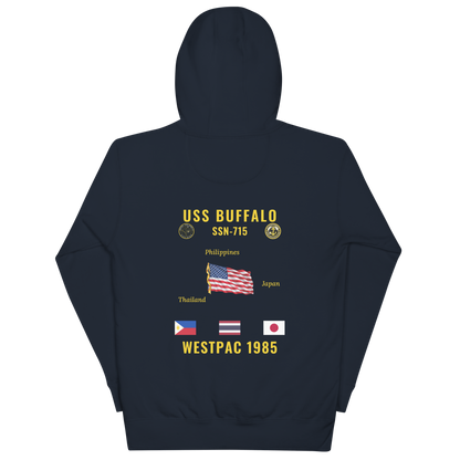 USS Buffalo (SSN-715) 1985 WestPac Cruise Hoodie
