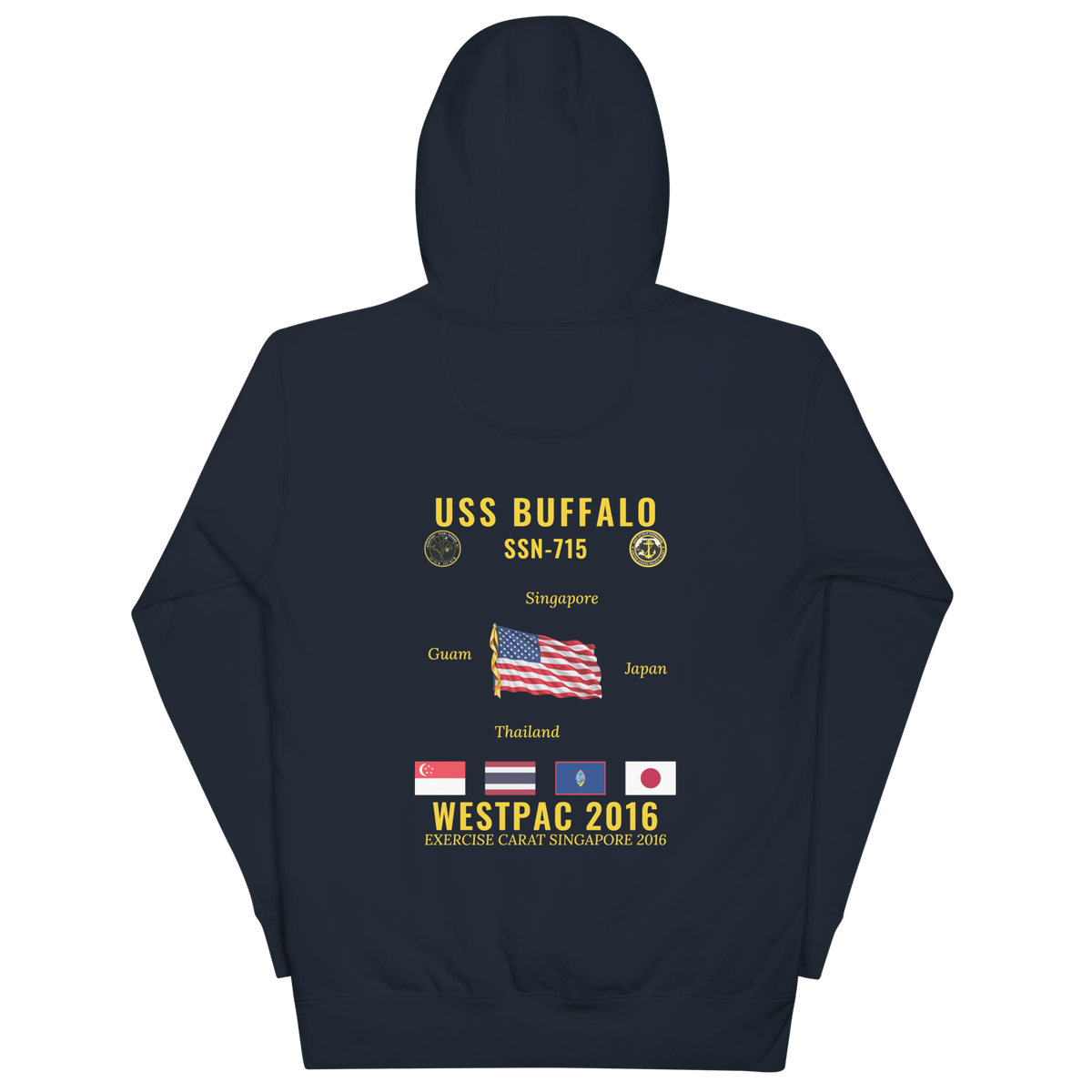 USS Buffalo (SSN-715) 2016 WestPac Cruise Hoodie