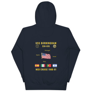 USS Birmingham (SSN-695) 1980-81 Med Cruise Hoodie