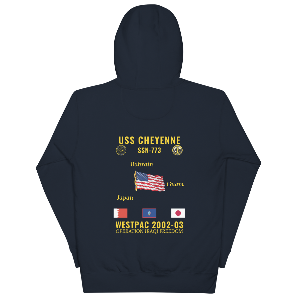 USS Cheyenne (SSN-773) 2002-03 WestPac Cruise Hoodie