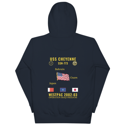 USS Cheyenne (SSN-773) 2002-03 WestPac Cruise Hoodie