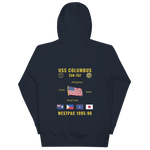 USS Columbus (SSN-762) 1995-96 WestPac Cruise Hoodie
