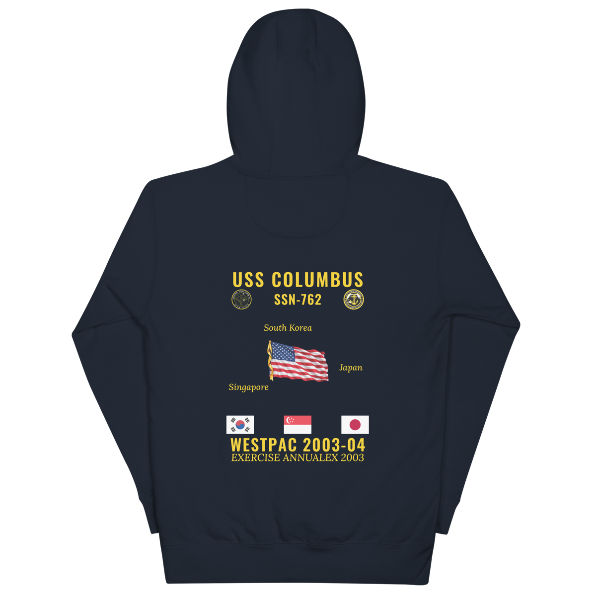 USS Columbus (SSN-762) 2003-04 WestPac Cruise Hoodie