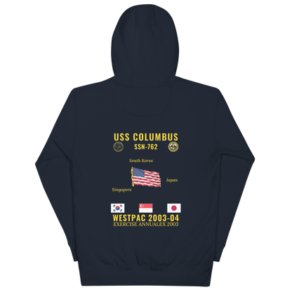 USS Columbus (SSN-762) 2003-04 WestPac Cruise Hoodie