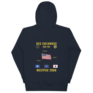 USS Columbus (SSN-762) 2008 WestPac Cruise Hoodie