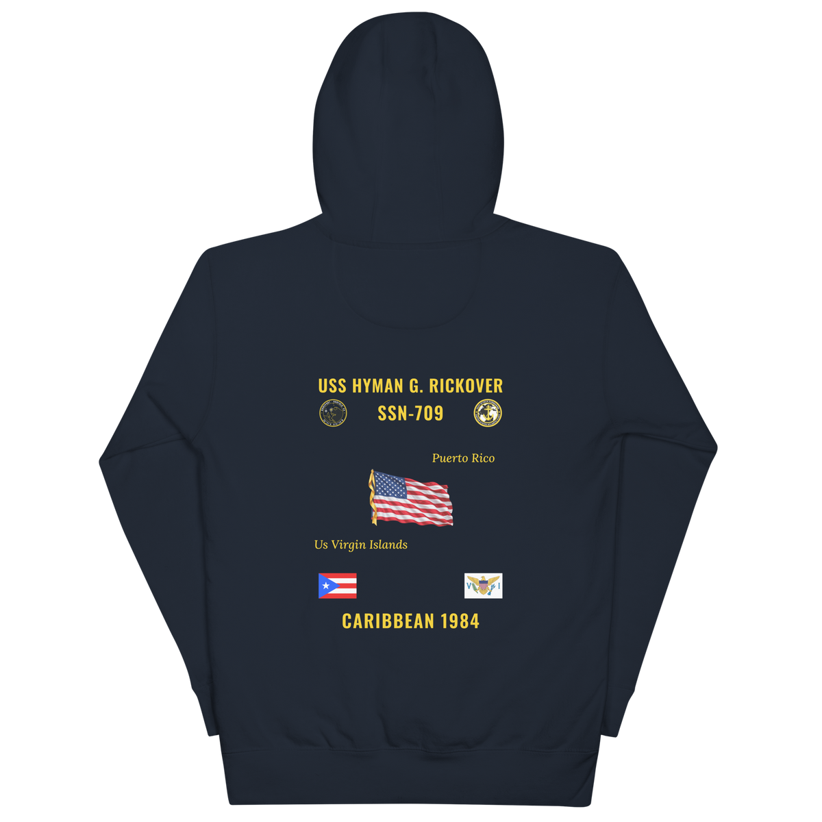 USS Hyman G. Rickover (SSN-709) 1984 Caribbean Cruise Hoodie