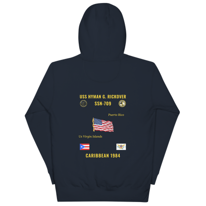 USS Hyman G. Rickover (SSN-709) 1984 Caribbean Cruise Hoodie