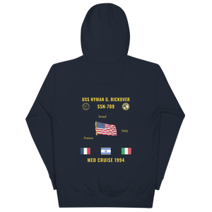 USS Hyman G. Rickover (SSN-709) 1994 Med Cruise Hoodie