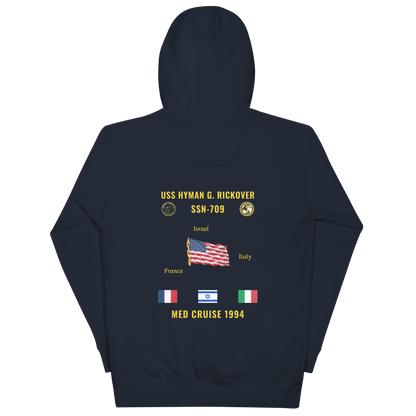 USS Hyman G. Rickover (SSN-709) 1994 Med Cruise Hoodie
