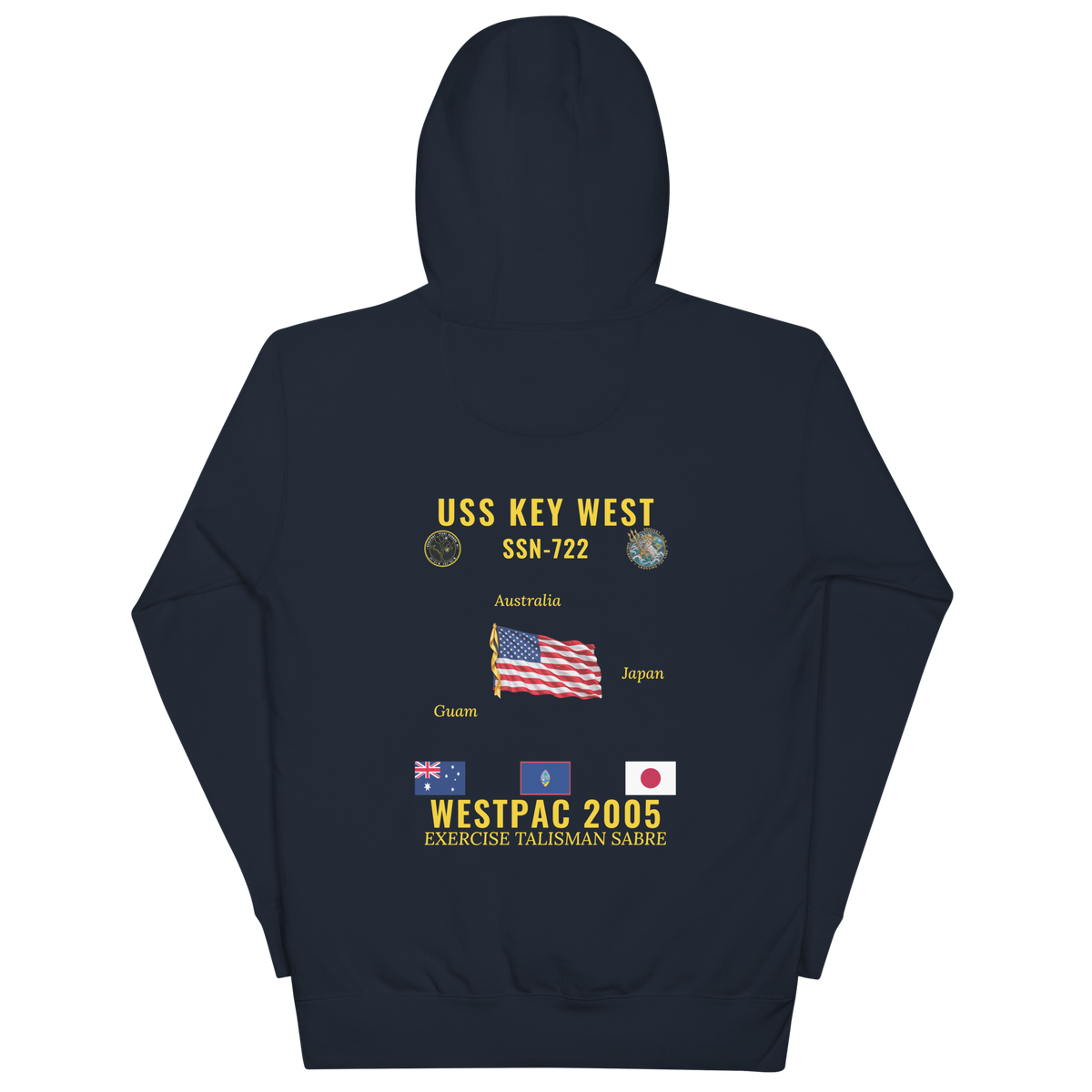 USS Key West (SSN-722) 2005 WestPac Cruise Hoodie