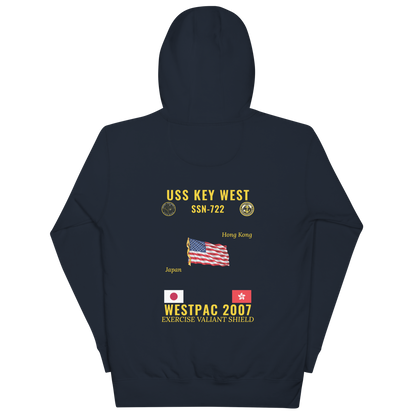 USS Key West (SSN-722) 2007 WestPac Cruise Hoodie