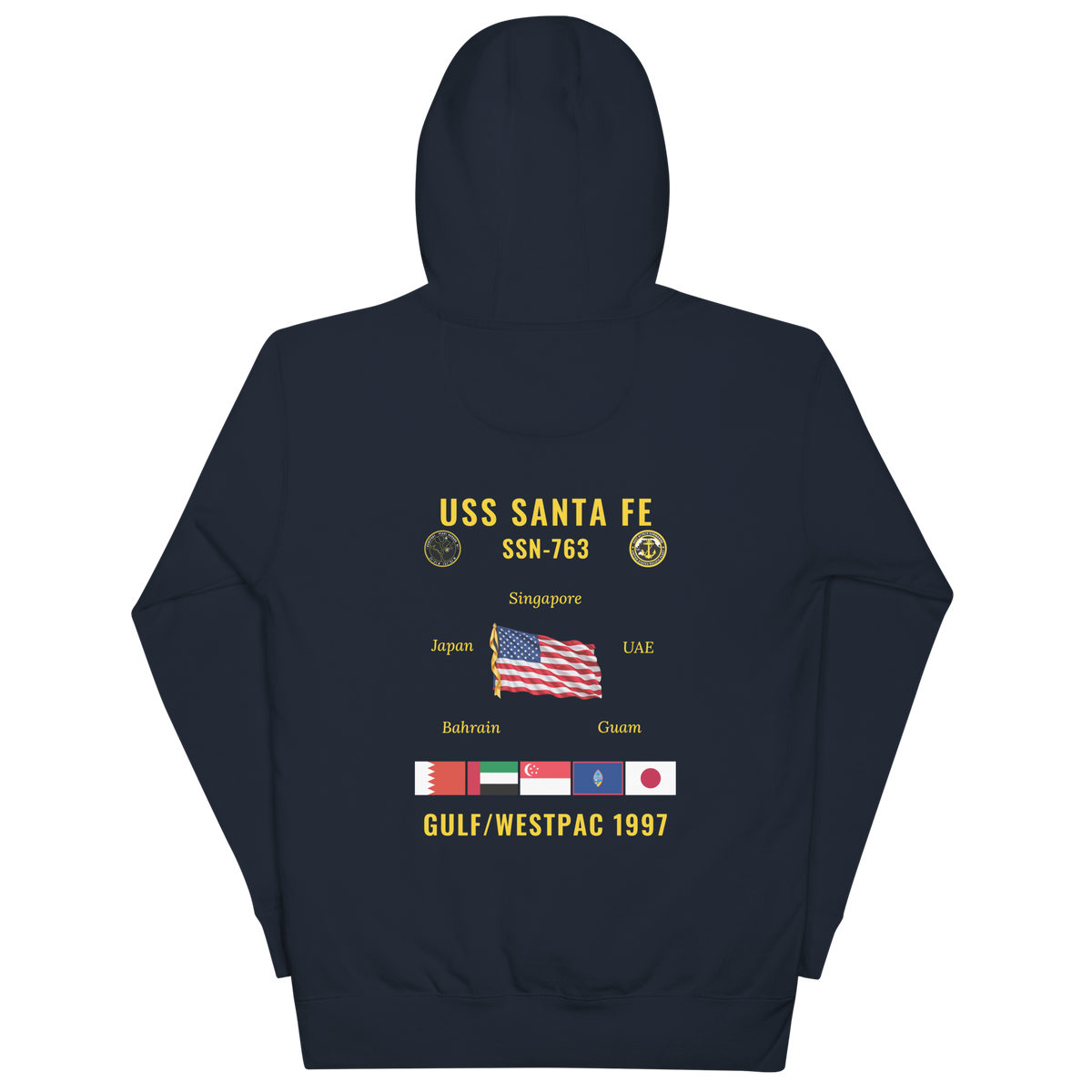 USS Santa Fe (SSN-763) 1997 Gulf/WestPac Cruise Hoodie