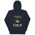 USS Santa Fe (SSN-763) 1997 Gulf/WestPac Cruise Hoodie