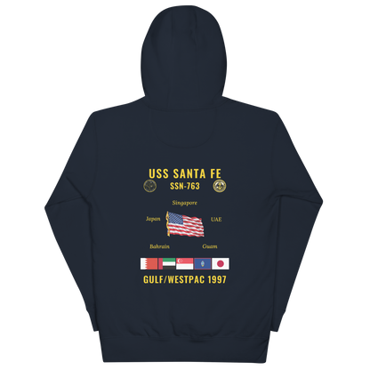 USS Santa Fe (SSN-763) 1997 Gulf/WestPac Cruise Hoodie