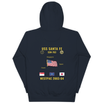 USS Santa Fe (SSN-763) 2003-04 WestPac Cruise Hoodie