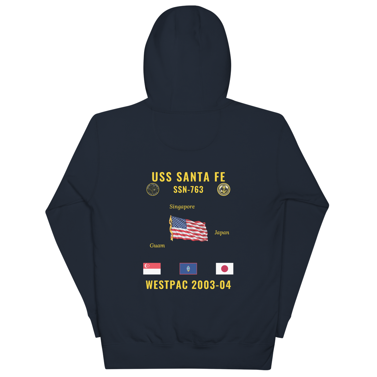 USS Santa Fe (SSN-763) 2003-04 WestPac Cruise Hoodie