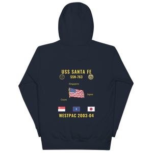 USS Santa Fe (SSN-763) 2003-04 WestPac Cruise Hoodie