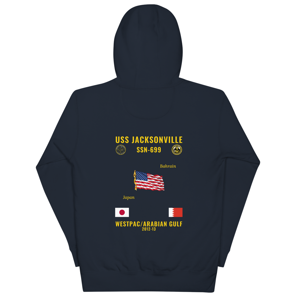 USS Jacksonville (SSN-699) 2012-13 WestPac/Arabian Gulf Cruise Hoodie