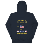 USS Santa Fe (SSN-763) 2009 WestPac Cruise Hoodie