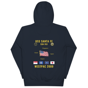 USS Santa Fe (SSN-763) 2009 WestPac Cruise Hoodie