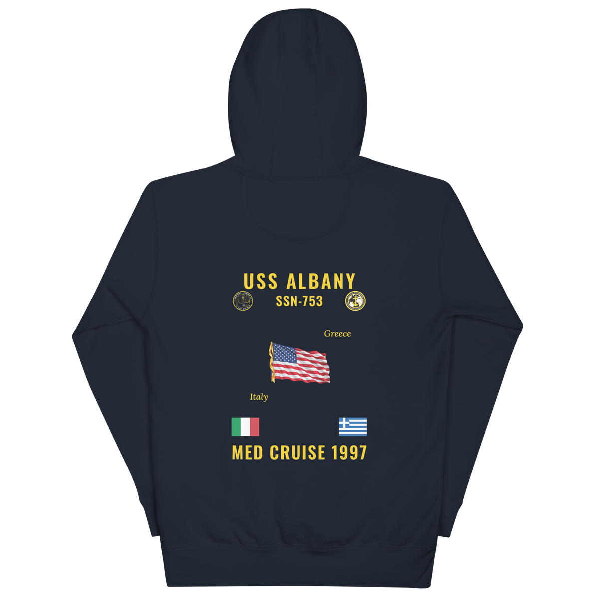 USS Albany (SSN-753) 1997 Med Cruise Hoodie