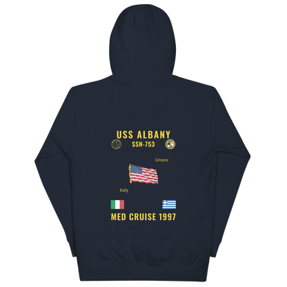 USS Albany (SSN-753) 1997 Med Cruise Hoodie