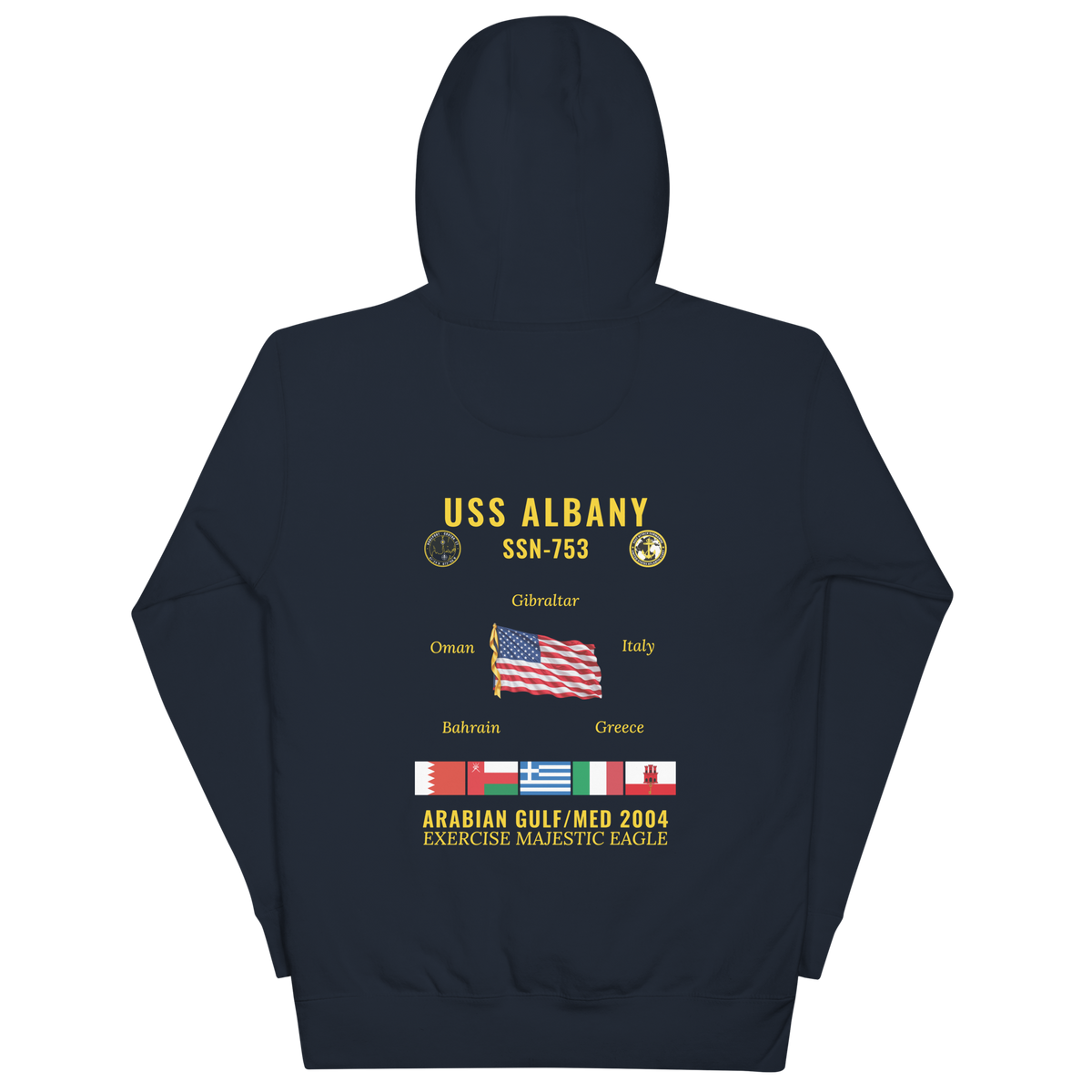 USS Albany (SSN-753) 2004 Arabian Gulf/Med Cruise Hoodie