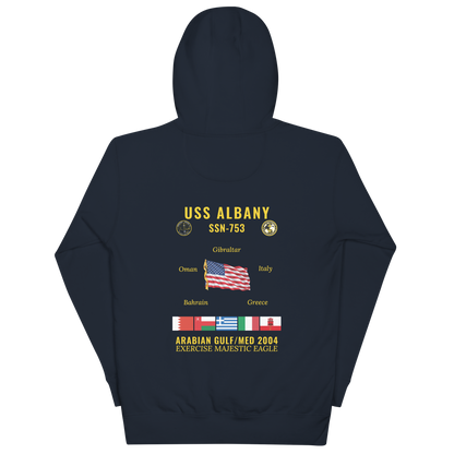 USS Albany (SSN-753) 2004 Arabian Gulf/Med Cruise Hoodie