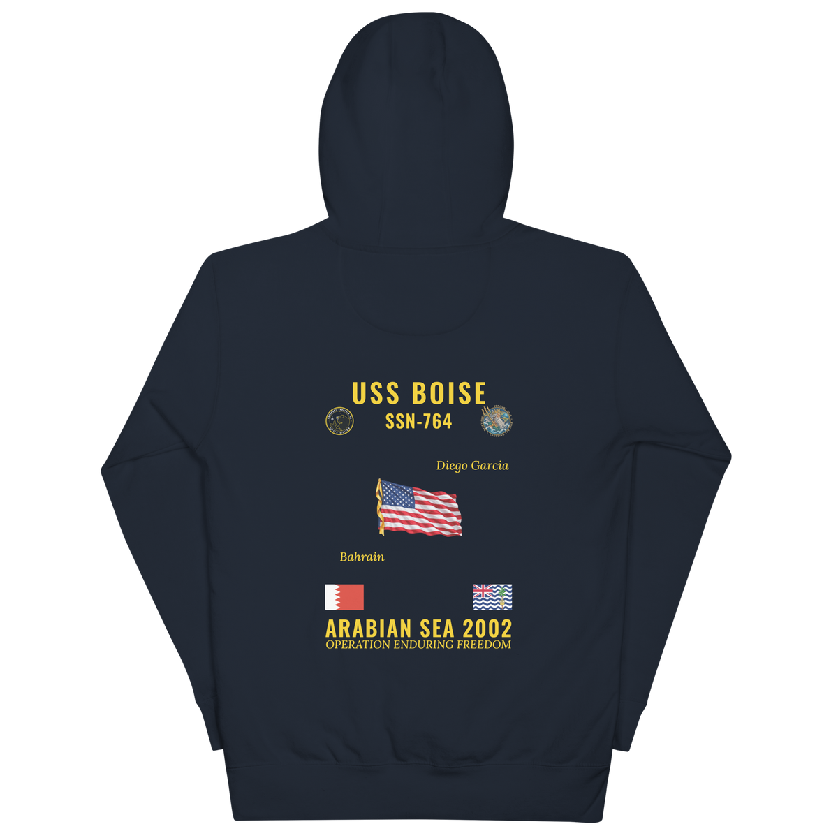 USS Boise (SSN-764) 2002 Arabian Sea Cruise Hoodie