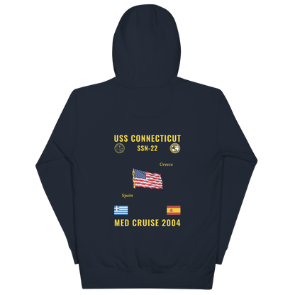 USS Connecticut (SSN-22) 2004 Med Cruise Hoodie