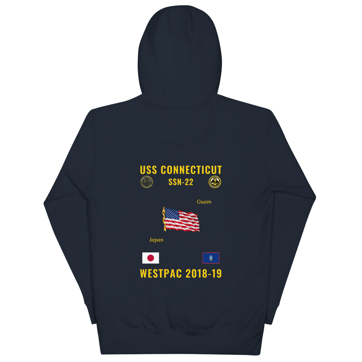 USS Connecticut (SSN-22) 2018-19 WestPac Cruise Hoodie