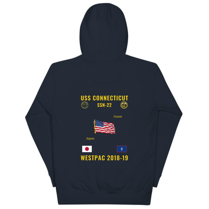 USS Connecticut (SSN-22) 2018-19 WestPac Cruise Hoodie