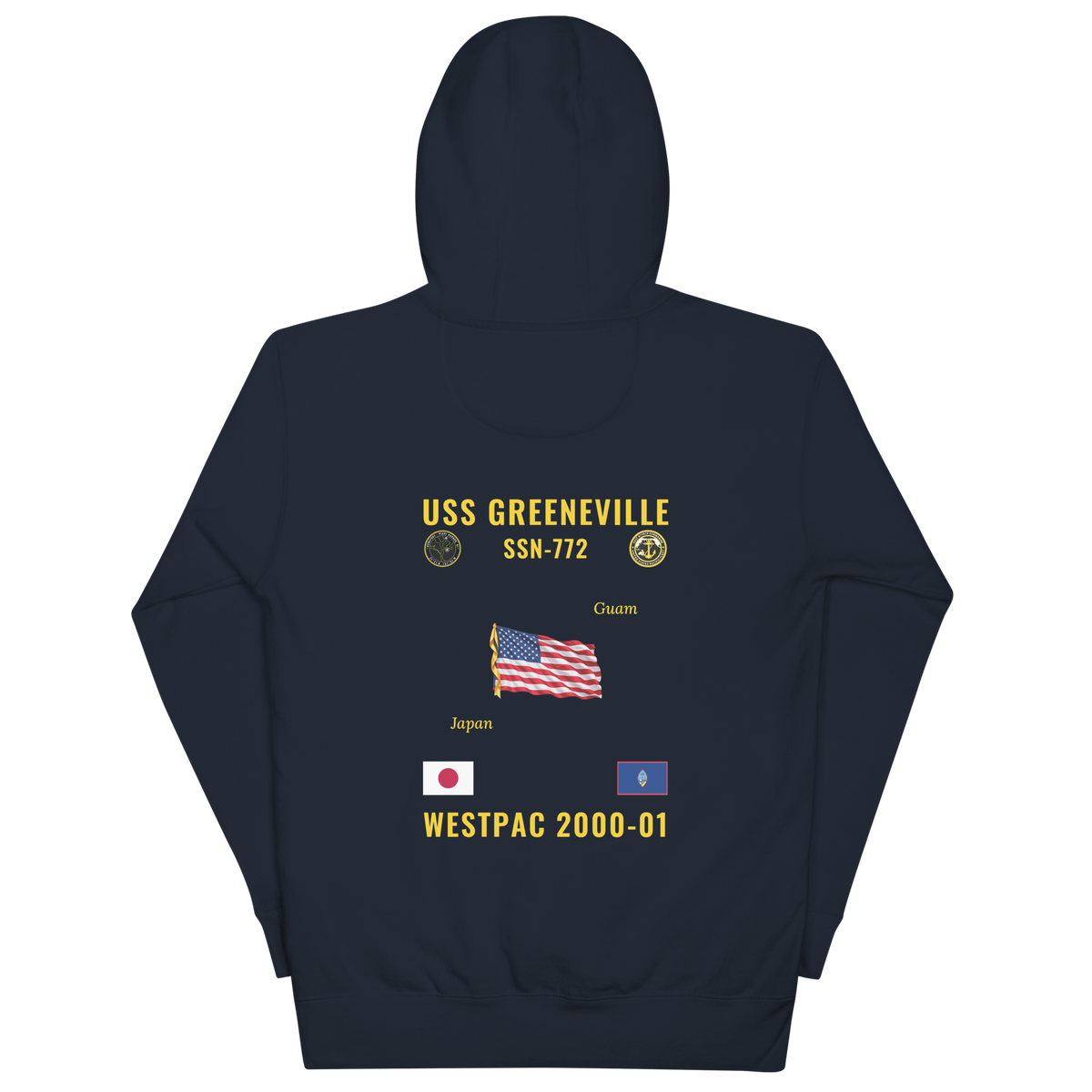 USS Greeneville (SSN-772) 2000-01 WestPac Cruise Hoodie