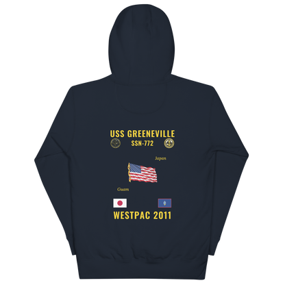 USS Greeneville (SSN-772) 2011 WestPac Cruise Hoodie