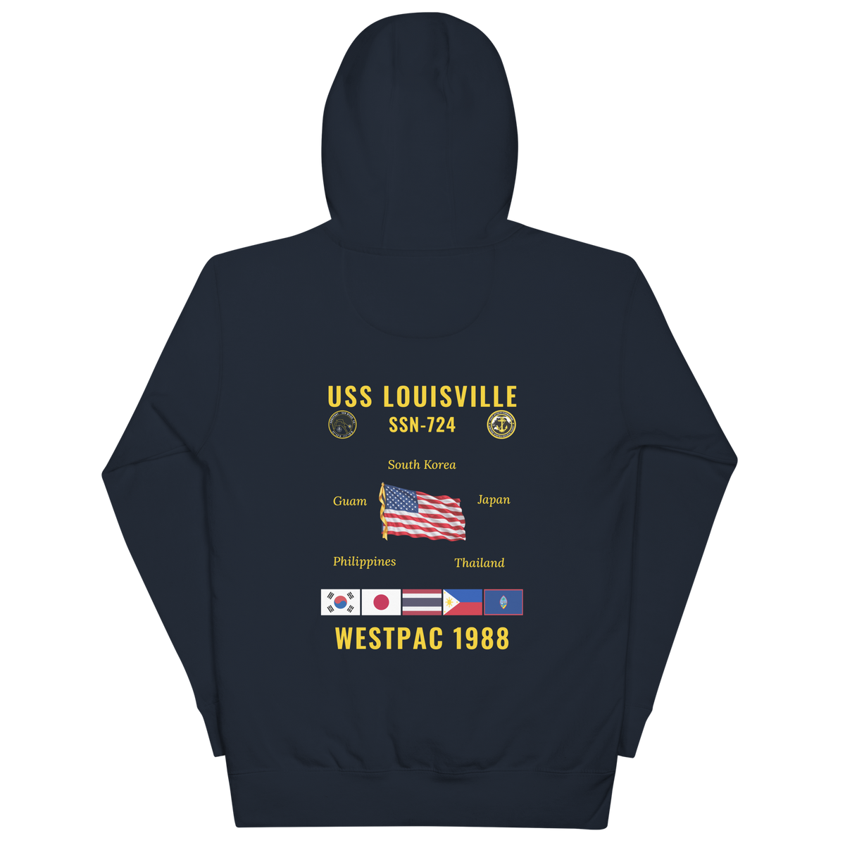 USS Louisville (SSN-724) 1988 WestPac Cruise Hoodie