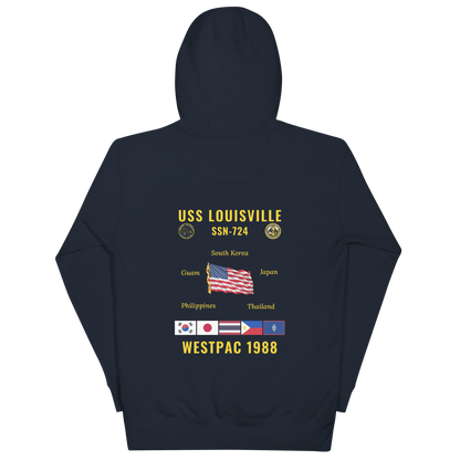 USS Louisville (SSN-724) 1988 WestPac Cruise Hoodie