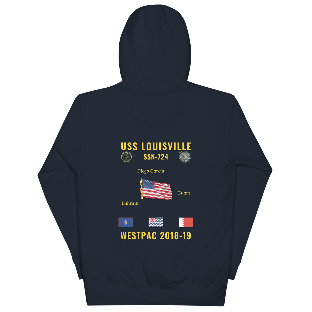 USS Louisville (SSN-724) 2018-19 WestPac Cruise Hoodie