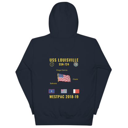 USS Louisville (SSN-724) 2018-19 WestPac Cruise Hoodie
