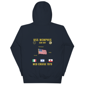 USS Memphis (SSN-691) 1979 Med Cruise Hoodie