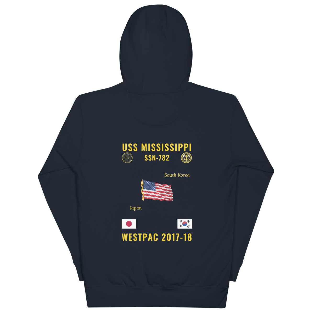 USS Mississippi (SSN-782) 2017-18 WestPac Cruise Hoodie