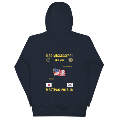 USS Mississippi (SSN-782) 2017-18 WestPac Cruise Hoodie