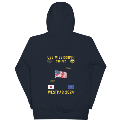 USS Mississippi (SSN-782) 2024 WestPac Cruise Hoodie
