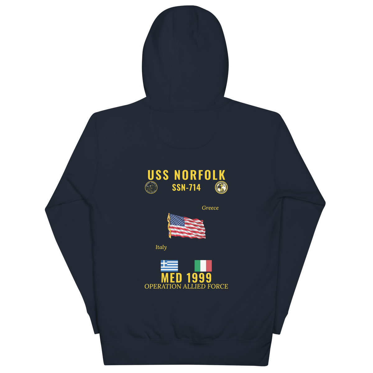 USS Norfolk (SSN-714) 1999 Med Cruise Hoodie