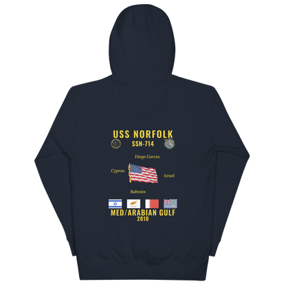 USS Norfolk (SSN-714) 2010 Med/Arabian Gulf Cruise Hoodie