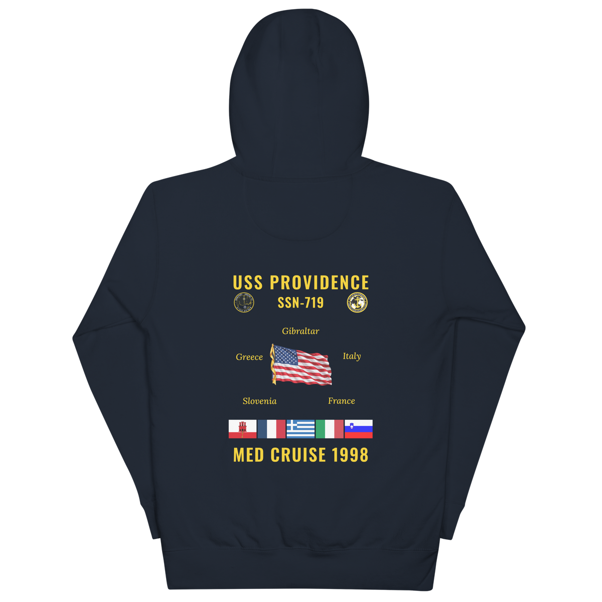 USS Providence (SSN-719) 1998 Med Cruise Hoodie