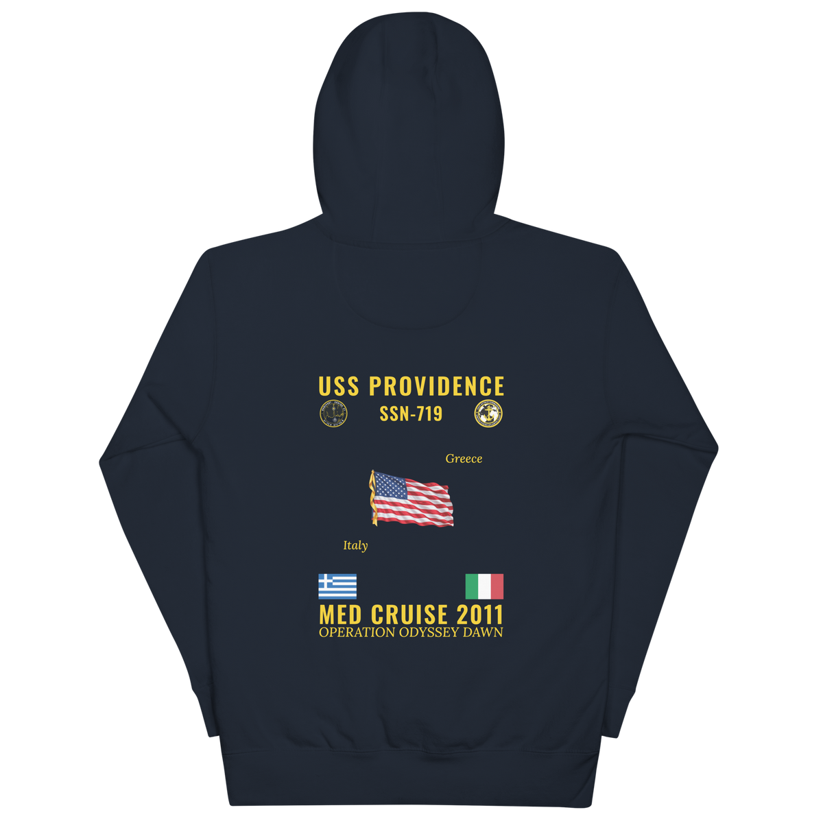 USS Providence (SSN-719) 2011 Med Cruise Hoodie